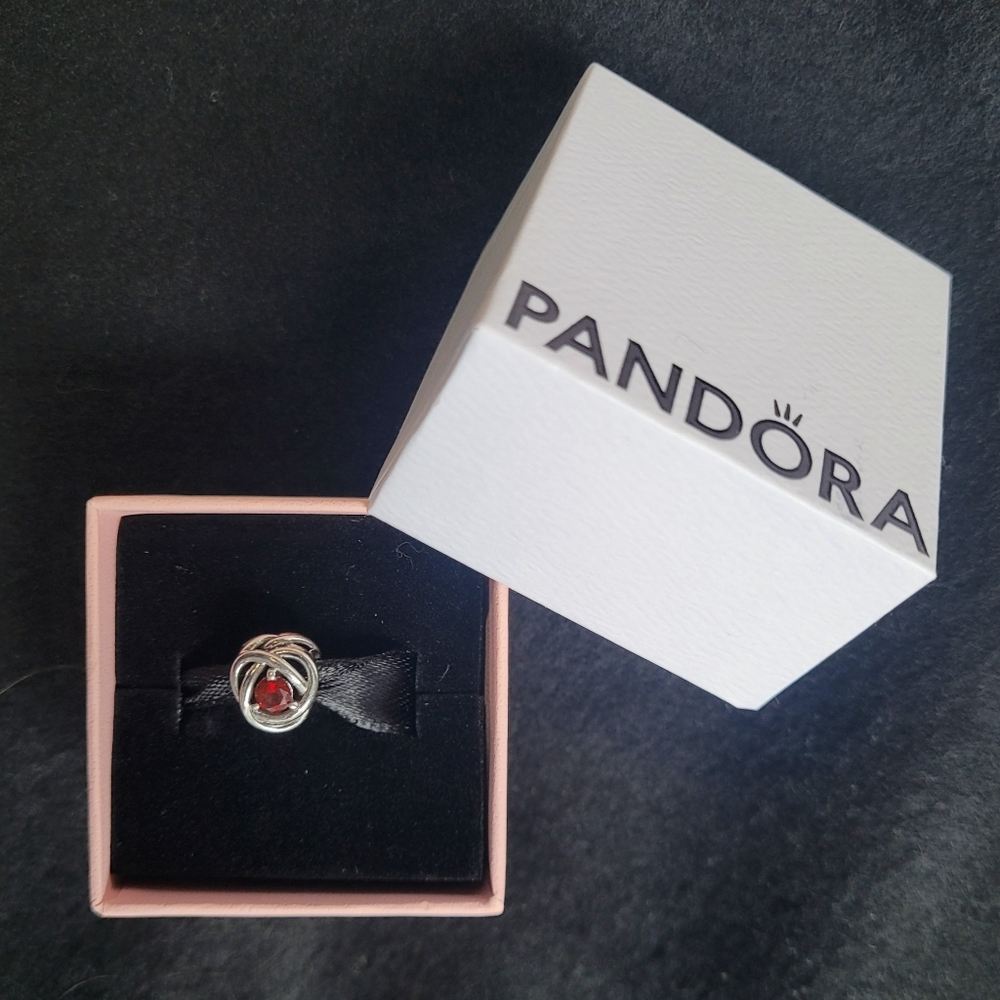 Pandora January Red Eternity Circle Charm